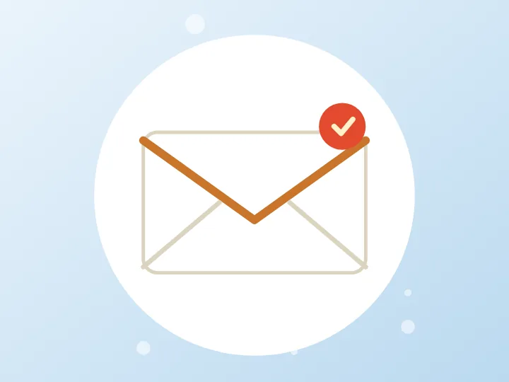 Illustrated envelope representing contact