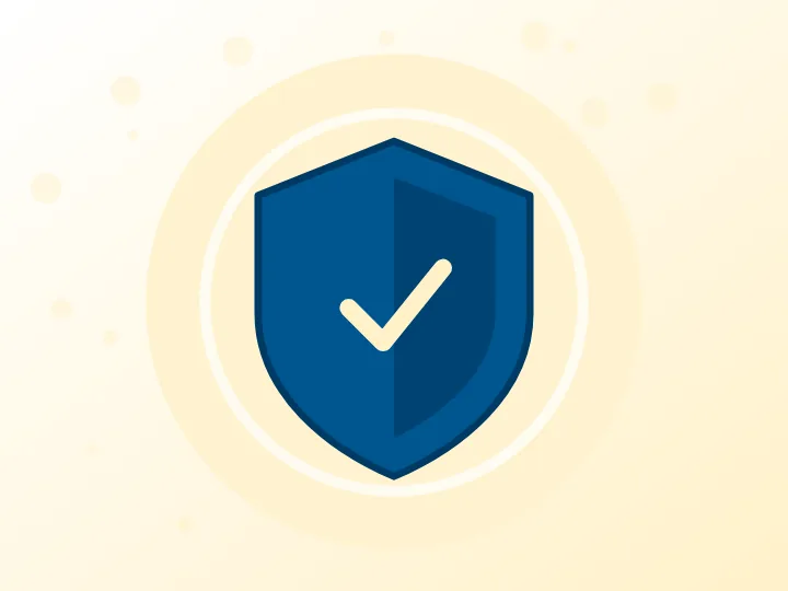 Illustrated shield representing disclaimer