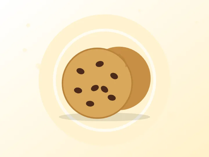 Illustration of a chocolate chip cookie