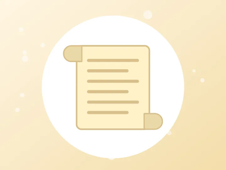 Illustrated scroll representing terms of service